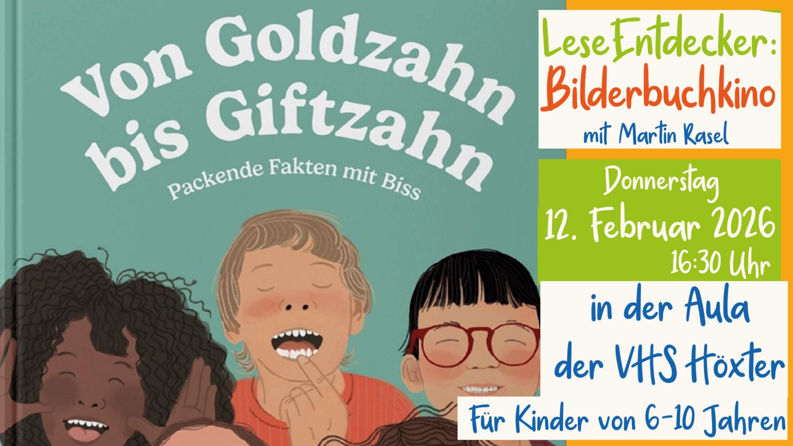 LeseEntdecker Bilderbuchkino mit Martin Rasel in Höxter am 12. Februar